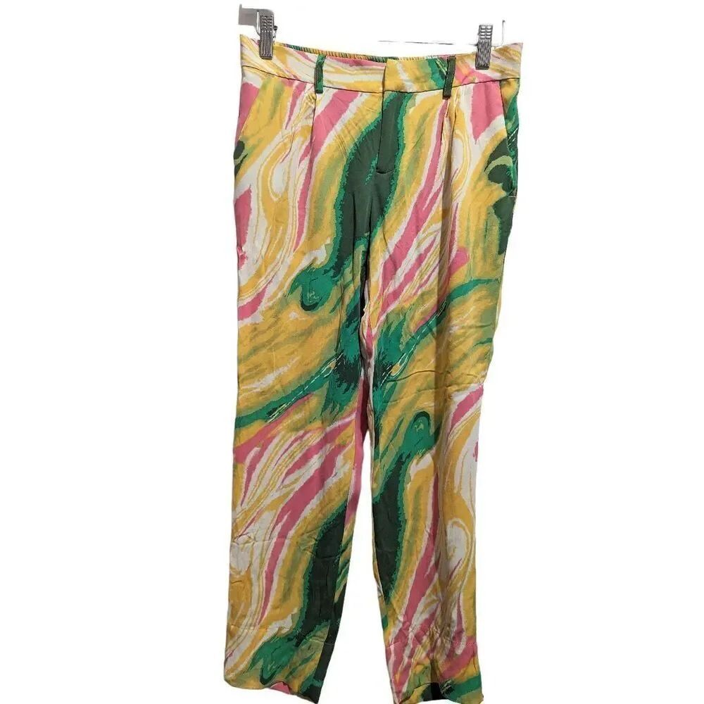 Catherine Melandrino silk cropped pants size 0